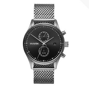 NWOT. Men’s MVMT Voyager Sterling silver watch